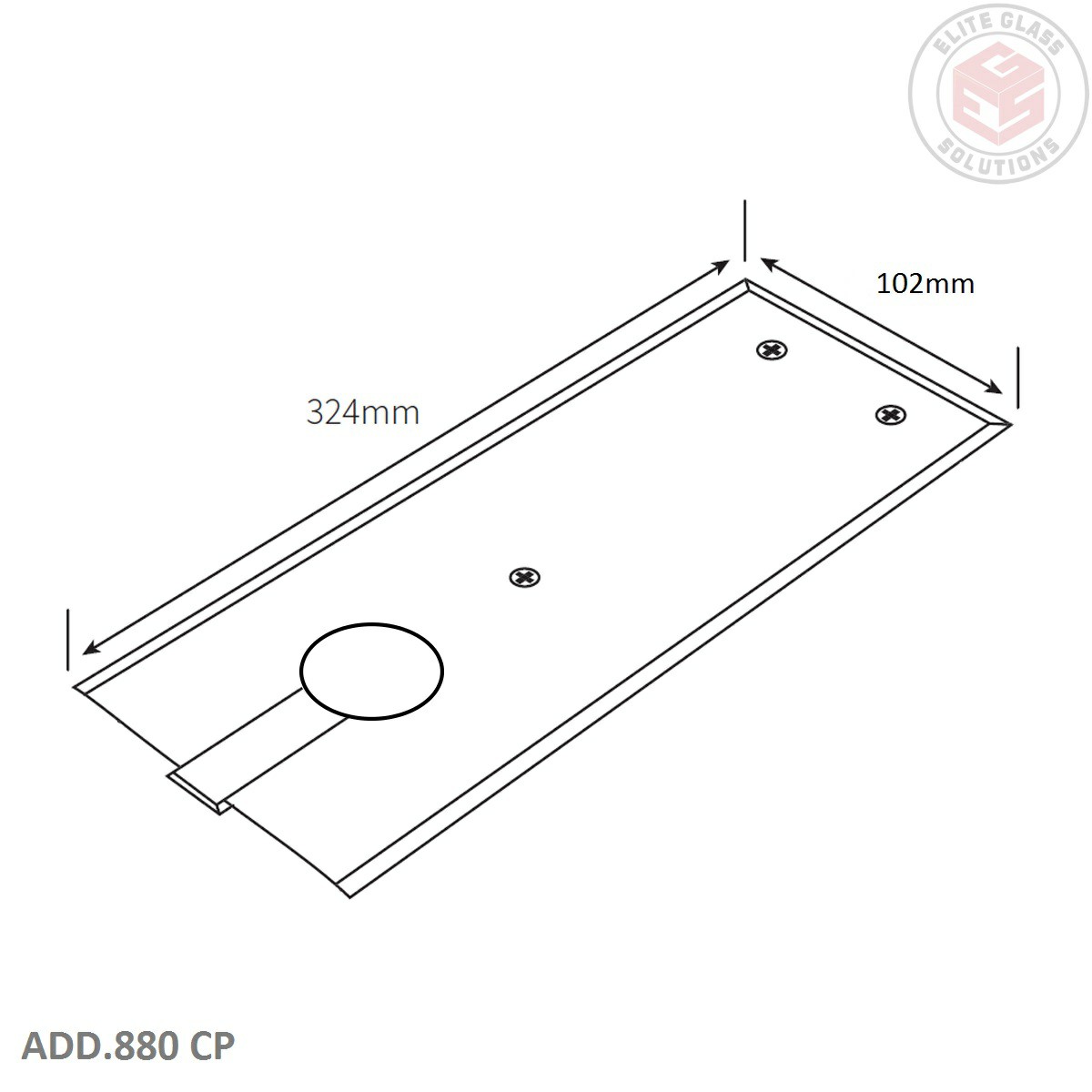 Addison Floor Spring Cover Plate - Suit Addison 880 - Black